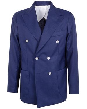 Barba Napoli "Bactive" Double Opsak Jacket - Blue