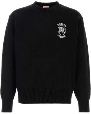 KENZO Logo-Embroidery Jumper - Black