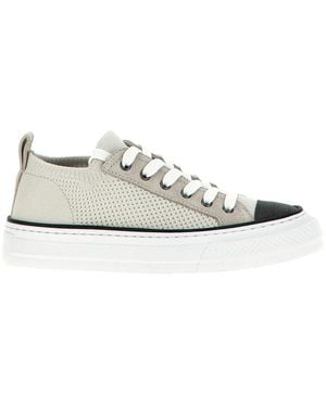 Brunello Cucinelli Monile Knit Trainers - White
