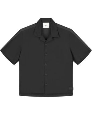 Arte' Nylon Linnen Shirt - Black