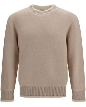 Laneus Wool And Cashmere Crewneck Sweater - White