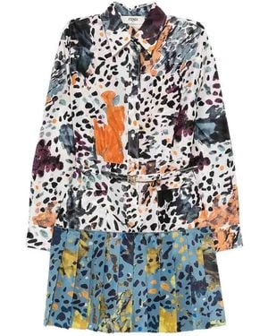 Fendi Falena Print Dress - Blue