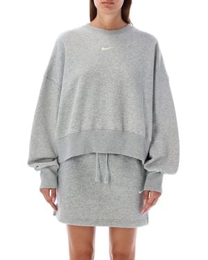 Nike Phoenix Fleece Oversized Sweatshirt - Grey
