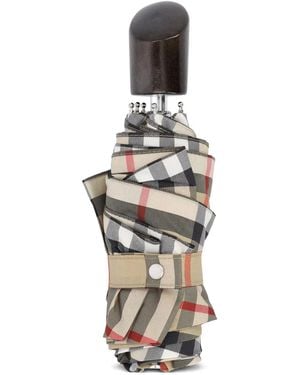 Burberry Check Print Umbrella - Metallic