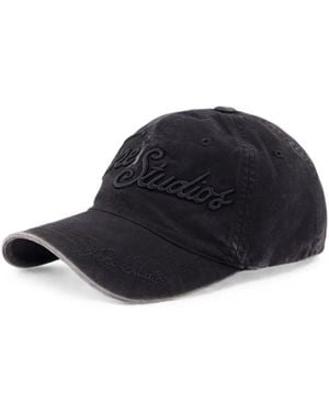 Acne Studios Logo-Embroidered Cap - Black