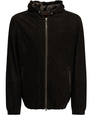 Herno Suede Jacket - Black