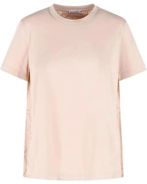Moncler Logo-Detail Cotton T-Shirt - Pink