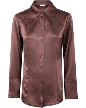 By Malene Birger "Rosiannas Satin" Classic Shirt - Brown
