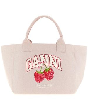 Ganni Medium 'Raspberry' Shopping Bag - Pink