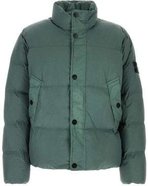 Stone Island Nylon Down Jacket - Green