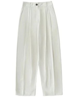 Studio Nicholson "Acuna" Double Pleat Front Pant - White