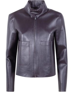 Seventy Light Nappa Mix Popeline Outdore Jacket - Blue