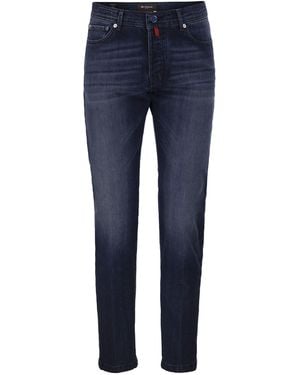 Kiton Five-Pocket Stretch Denim Jeans - Blue