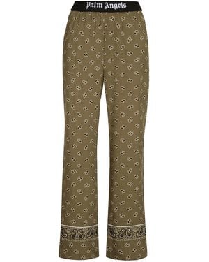 Palm Angels Viscose Trousers - Green
