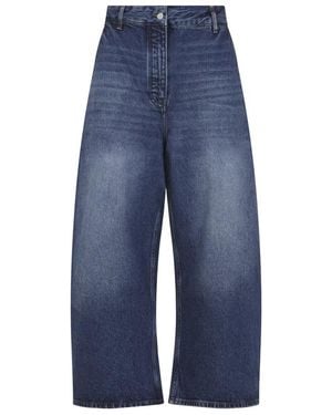 Studio Nicholson Chalco Wide Crop Pant - Blue