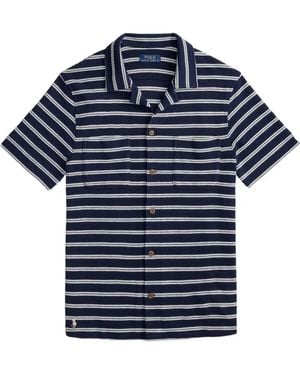 Polo Ralph Lauren Short Sleeves Bowling Stripes Shirt - Blue