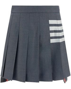 Thom Browne Wool Mini Skirt - Blue