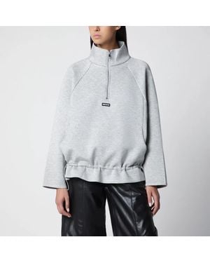 ROTATE BIRGER CHRISTENSEN Light Scuba Half Zip Jacket - Grey