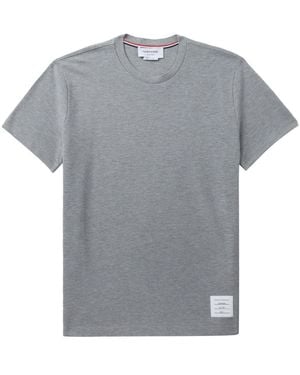 Thom Browne Lt Cotton T-Shirts And Polos - Gray