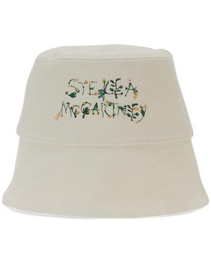 Stella McCartney Bucket Hat With Logo - White