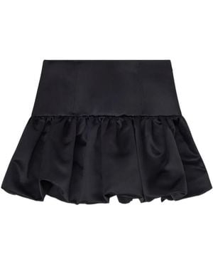 Ganni Satin Mini Skirt - Black