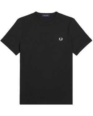 Fred Perry Ringer T-Shirt - Black
