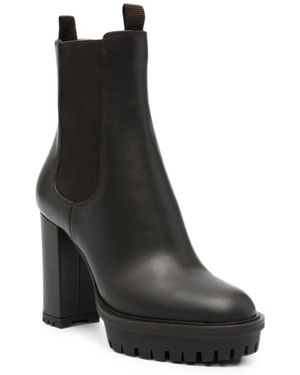 Gianvito Rossi "Barry" Bootie Paro - Black