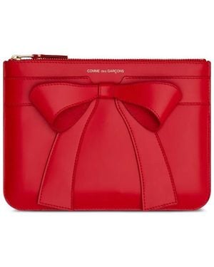 Comme des Garçons Wallet Big Bow Pouch - Red
