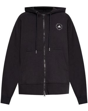 adidas By Stella McCartney Adidas By Stella Mccartney Logo Cotton Hoodie - Blue