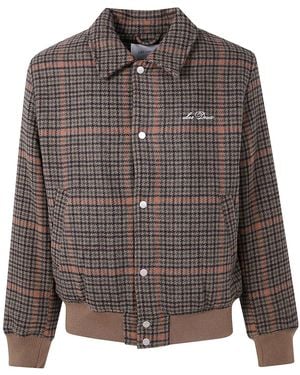 Les Deux "Varsity Houndstooth" Jacket - Grey