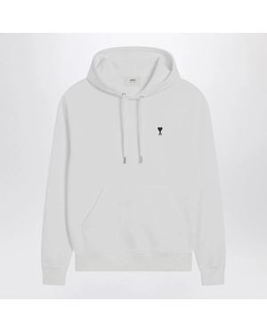 Ami Paris Ami De Coeur Hooded Sweatshirt - White