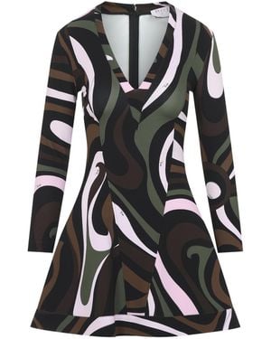 PUCCI Khaki Long Sleeve Dress - Black