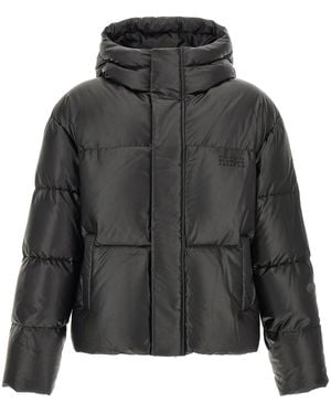 MM6 by Maison Margiela Lacquered Finish Down Jacket - Grey