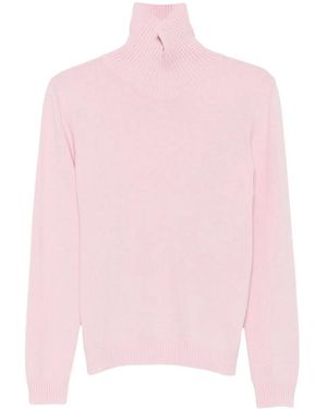 Jil Sander Wool Turtle-Neck Sweater - Pink