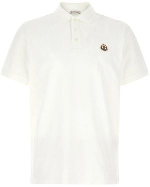 Moncler Logo Patch Polo Shirt - White