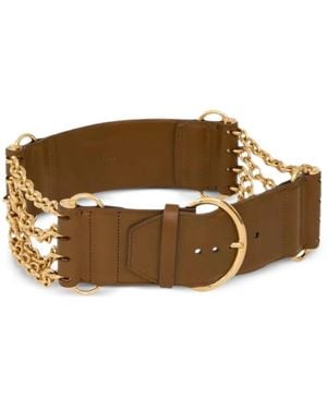 Chloé Chain-Detail Belt - Brown