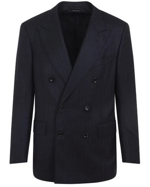 Tom Ford Pinstripe Jacket - Blue