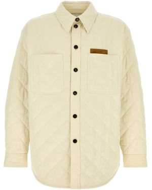 Bottega Veneta Ivory Tech Cotton Jacket - Natural