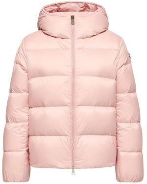 Moncler Piumino Corto Feligule Con Cappuccio - Pink