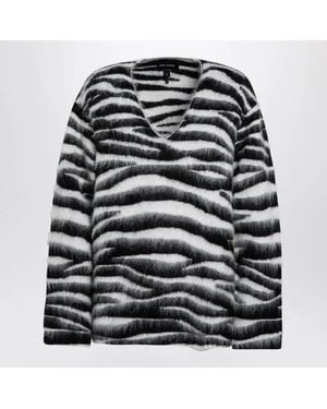 Marc Jacobs Zebra-Patterned Sweater - Black