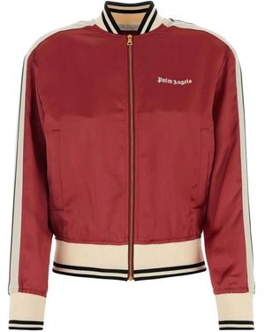 Palm Angels Tiziano Viscose Bomber Jacket - Red
