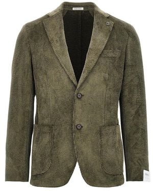 BRERAS Milano Venezia Corduroy Single-Breasted Jacket - Green