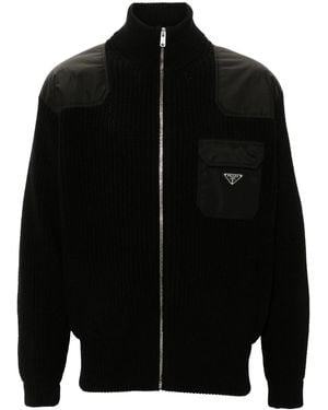 Prada Wool And Cashmere Cardigan - Black