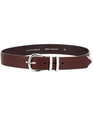 sunflower Leather Belt - Brown