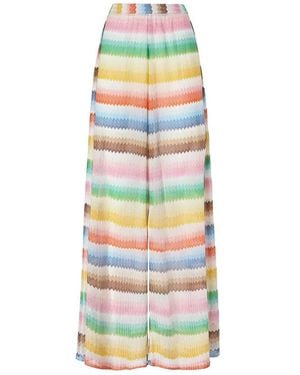 Missoni Multicolor Viscose Polyamide Pants - White