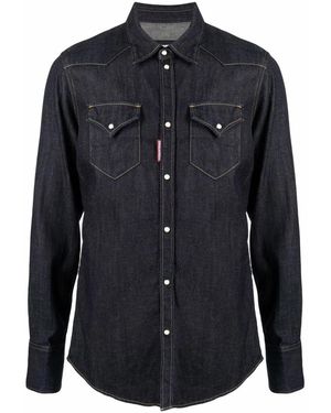 DSquared² Hemp Western Denim Shirt - Blue