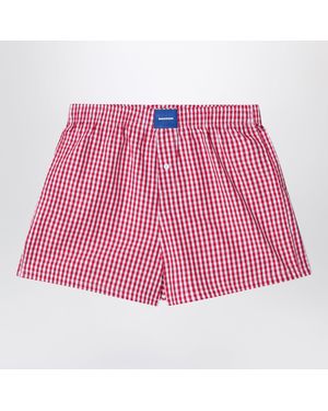 DAGGER Gingham Boxer Shorts - Red