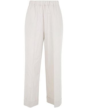 Kiltie Olivia Cropped Wide Leg Pants - White