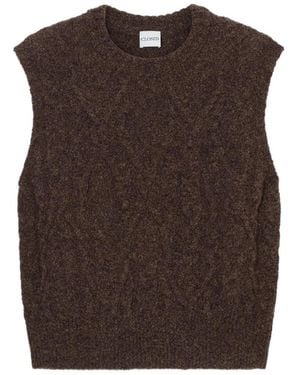 Closed Crew Neck Sleeveless - Brown