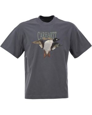 Carhartt Organic Cotton T-Shirt With Graphic Print - Grey